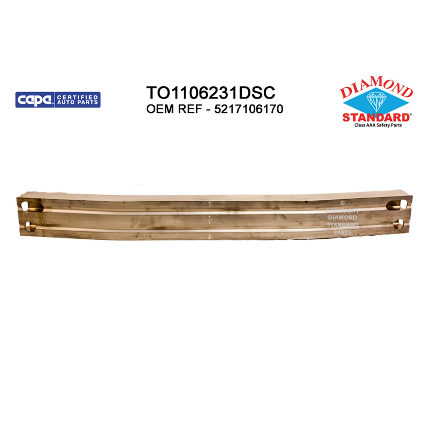 Bumper Cover Reinforcement Rear CAPA for Toyota Avalon Camry