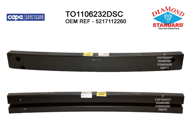 Bumper Cover Reinforcement Rear CAPA for Scion iM Toyota Corolla iM