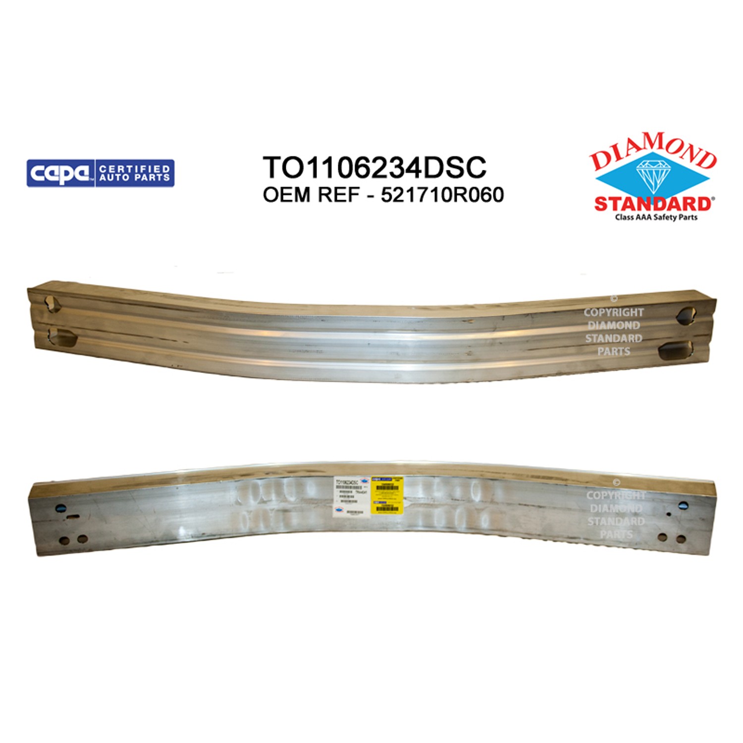 Bumper Cover Reinforcement Rear CAPA for Toyota RAV4 RAV4 Prime Venza