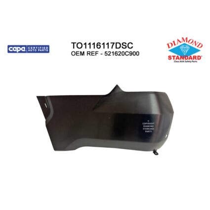 Bumper Cover Rear Left w/Wheel Opening Mouldings w/Parking Sensors Primed CAPA for Toyota Tundra 2022–2024