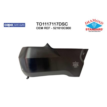 Bumper Cover Rear Right w/Wheel Opening Mouldings w/Parking Sensors Primed CAPA for Toyota Tundra 2022–2024