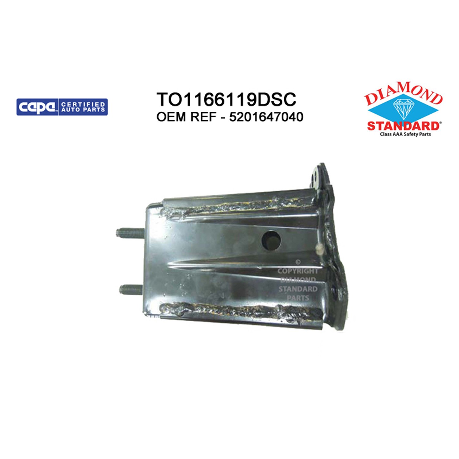 Bumper Bracket Rear Left CAPA for Toyota Prius V 2012–2018