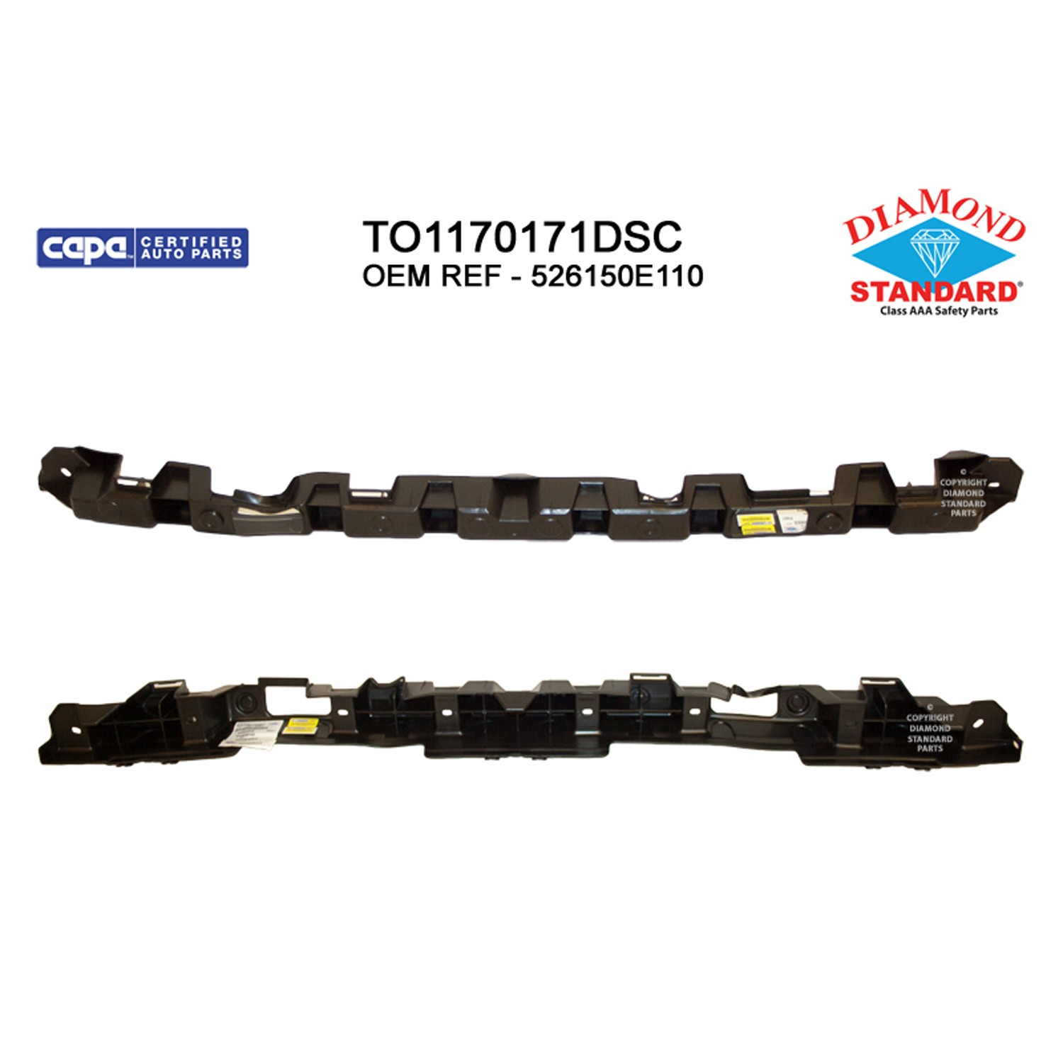 Bumper Impact Absorber Rear CAPA for Toyota Highlander 2020–2023