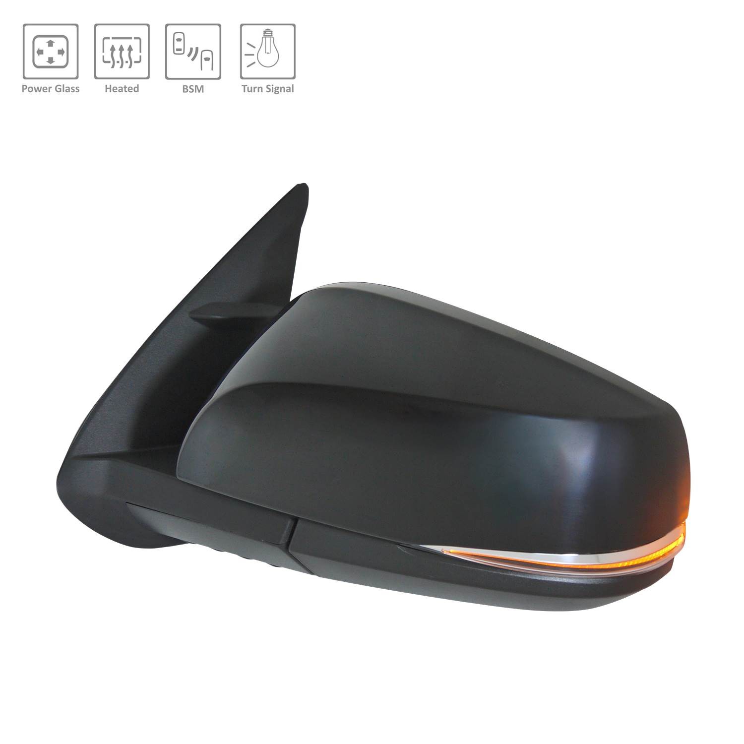 Door Mirror Left w/Blind Spot Detection w/Signal Lamps w/Cover for Toyota Tacoma 2016–2023