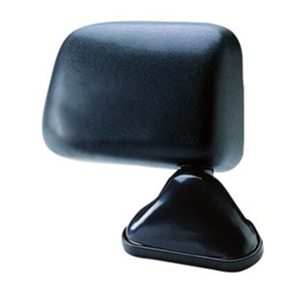 Door Mirror Assembly Right Door Mount Foldaway w/o Vent Window w/Twin Glass Mirrors Black for Toyota Pickup 1989–1995