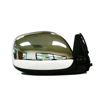 Door Mirror Assembly Right Non-Heated Power Remote Textured Black w/Chrome Housing for Toyota Tundra 2000–2004