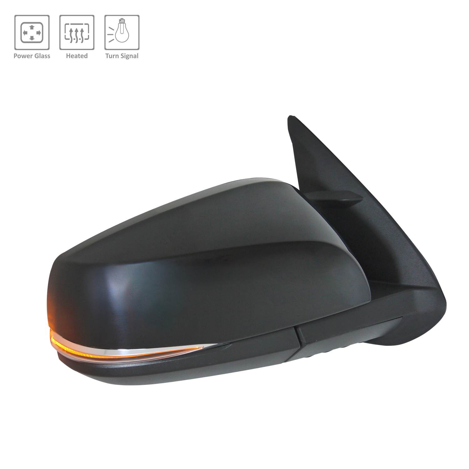 Door Mirror Right w/o Blind Spot Detection w/Signal Lamps w/Cover for Toyota Tacoma 2016–2023