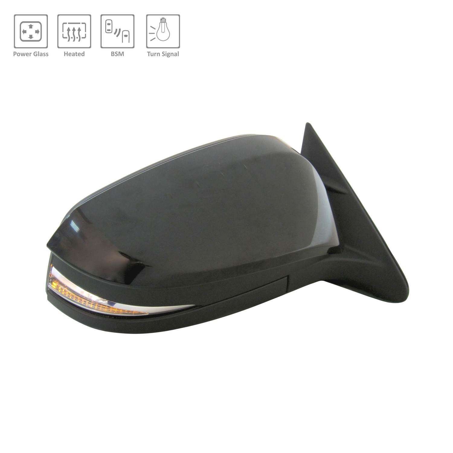 Door Mirror Assembly Right w/o Around View Monitor w/BSD w/o Memory w/Cover for Toyota Highlander 2017–2019