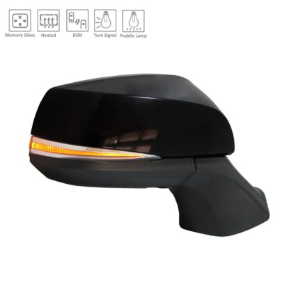 Door Mirror Assembly Right w/o Side View Camera w/Memory w/Cover for Toyota Highlander 2020–2022