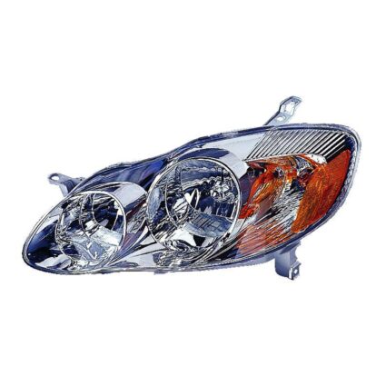 Headlight Assembly Composite Left CAPA for Toyota Corolla LE CE 2003–2004