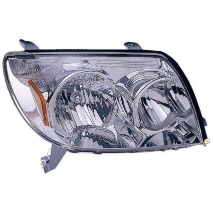 Headlight Assembly Composite Left Includes Park/Marker Lamps w/Chrome Bezel CAPA for Toyota 4Runner 2003–2005
