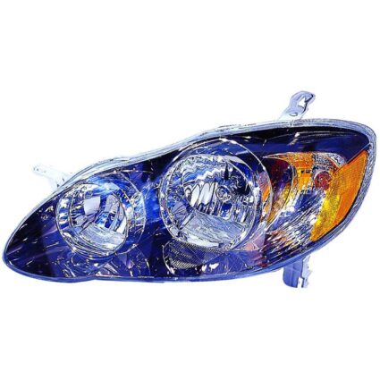 Headlight Assembly Composite Left USA Built CAPA for Toyota Corolla S XRS 2005–2008