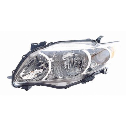 Headlight Assembly Composite Left CAPA for Toyota Corolla Base LE XLE CE 2009–2010