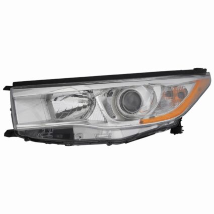 Headlight Assembly Composite Left w/o Auto High Beam w/o Smoked Chrome Accent for Toyota Highlander 2014–2016