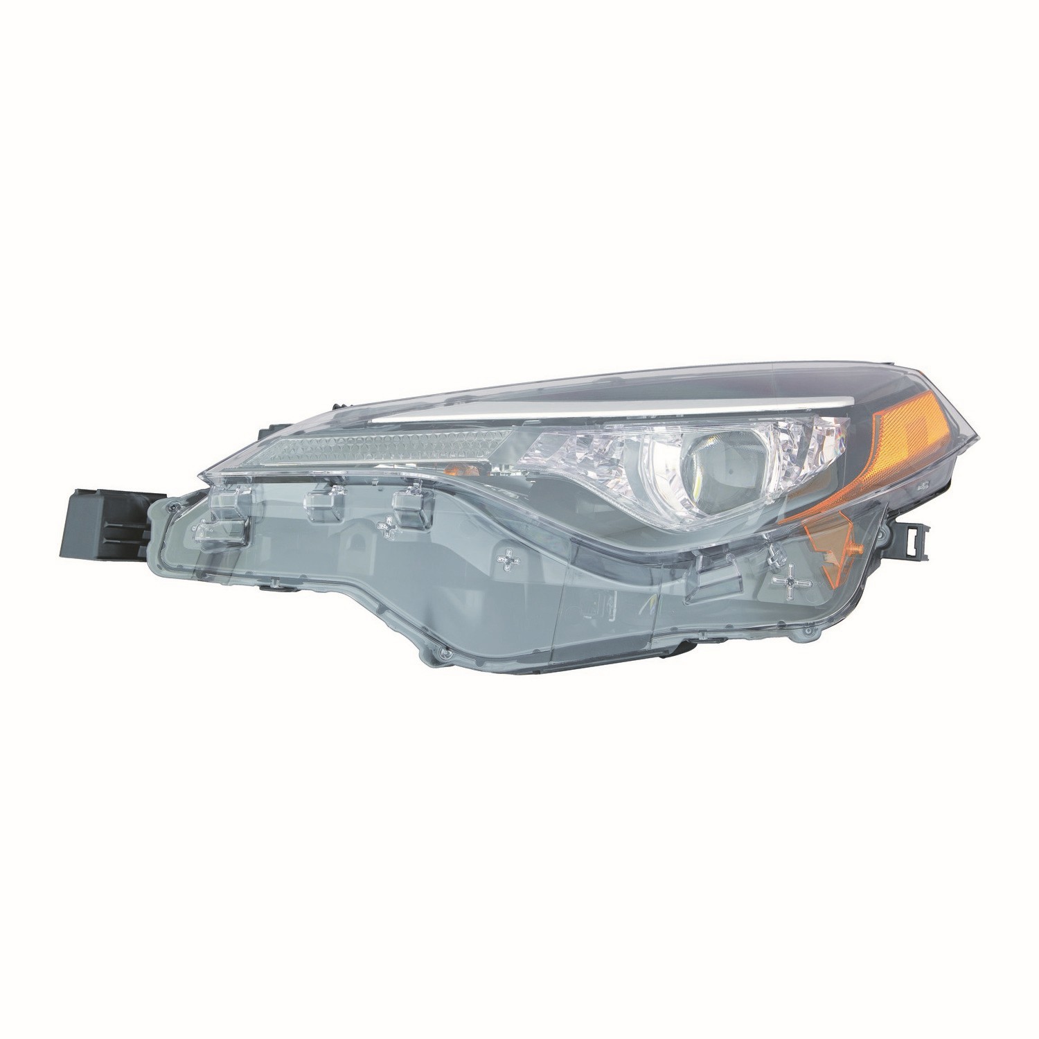 Headlight Assembly Composite Left Bi-LED w/LED DRL CAPA for Toyota Corolla L LE LE Eco CE 2017–2019