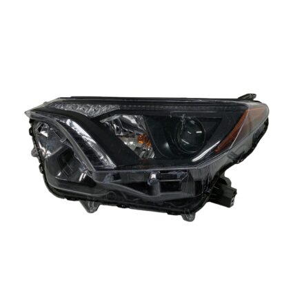 Headlight Assembly Composite Left Halogen w/Black Bezel North America Built CAPA for Toyota RAV4 2016–2018