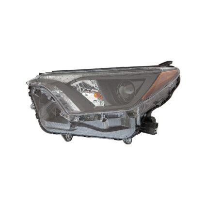 Headlight Assembly Composite Left Halogen w/Black Bezel North America Built for Toyota RAV4 2016–2018