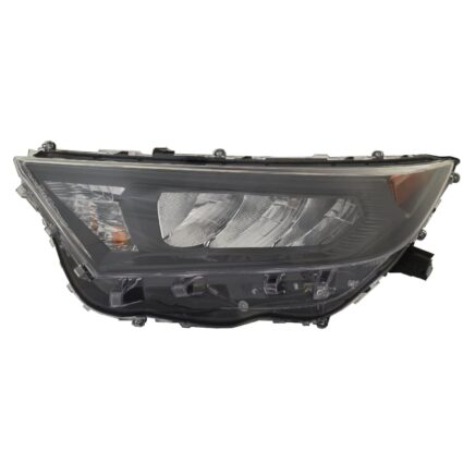 Headlight Assembly Composite Left w/o Adaptive Headlamps Black Bezel North America Built CAPA for Toyota RAV4 LE Hybrid LE 2019–2022