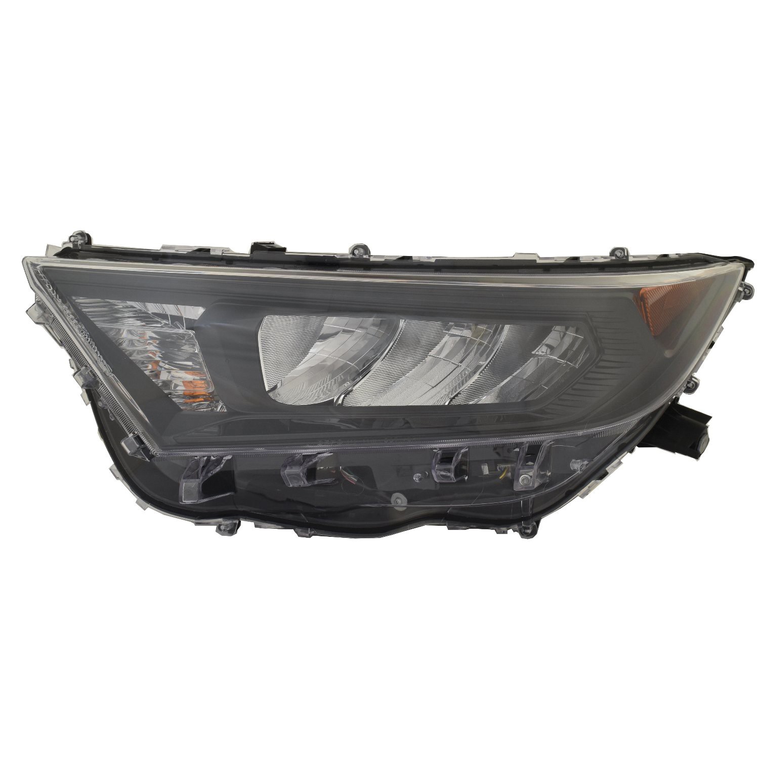 Headlight Assembly Composite Left w/o Adaptive Headlamps Black Bezel North America Built CAPA for Toyota RAV4 LE Hybrid LE 2019–2022