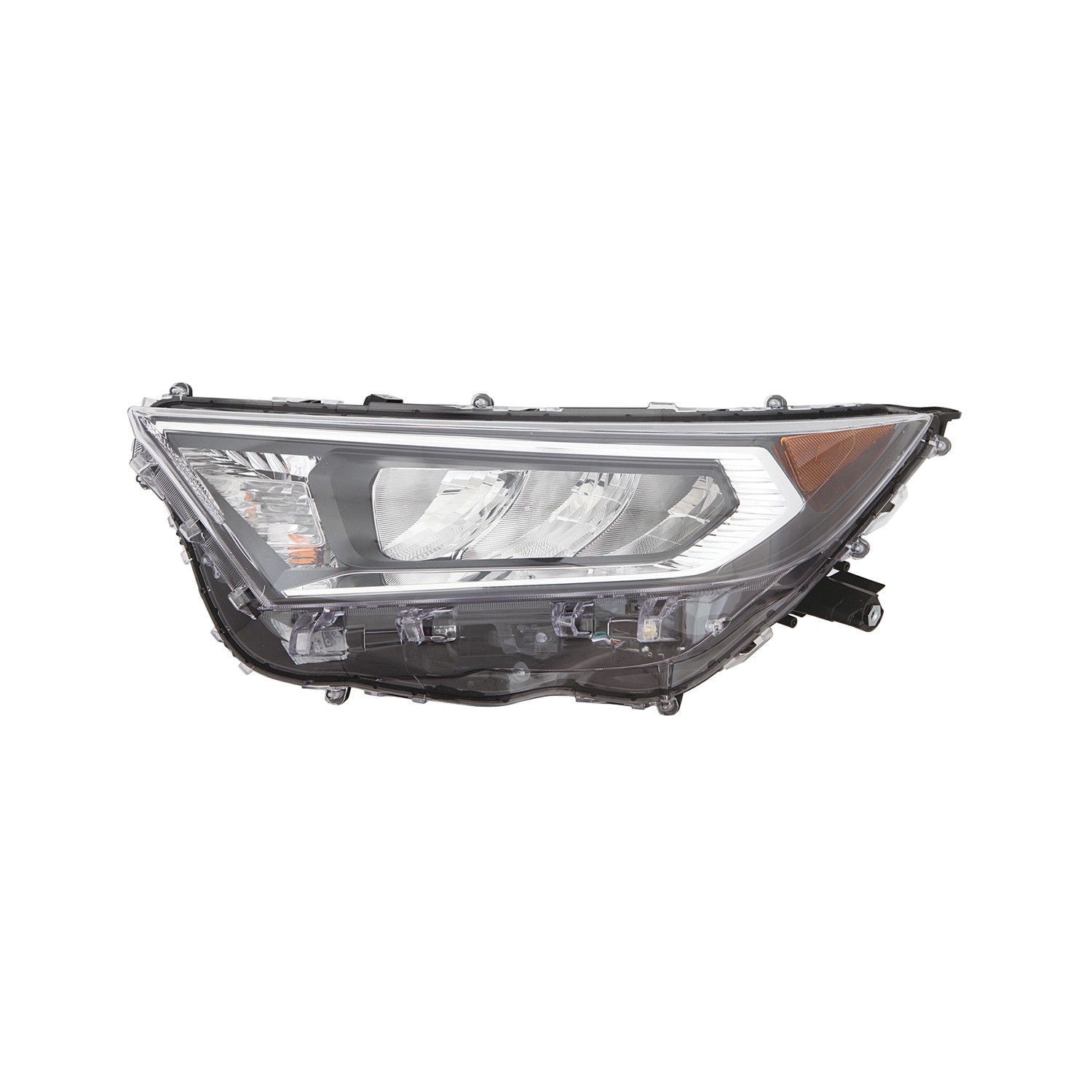Headlight Assembly Composite Left Chrome Bezel North America Built for Toyota RAV4 Limited Adventure Trail XLE Premium XLE TRD Off-Road 2019–2021