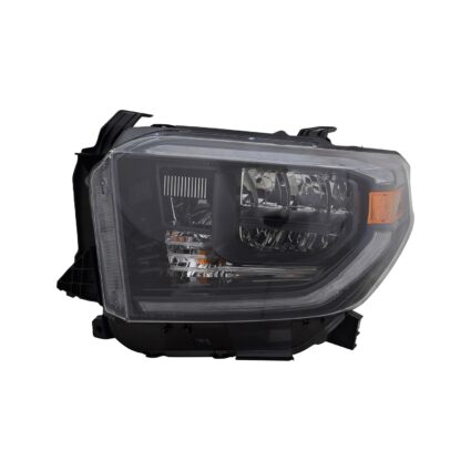 Headlight Assembly Composite Left w/LED DRL w/Smoked Chrome Accent for Toyota Tundra 2019–2021