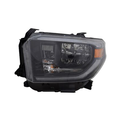 Headlight Assembly Composite Left w/LED DRL w/Smoked Chrome Accent CAPA for Toyota Tundra 2019–2021