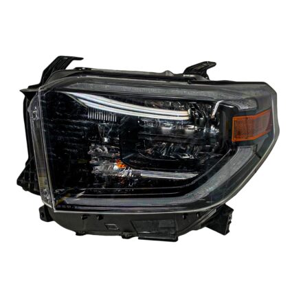 Headlight Assembly Composite Left w/LED DRL w/Smoked Chrome Accent for Toyota Tundra 2019–2021