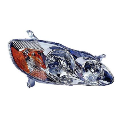 Headlight Assembly Composite Right CAPA for Toyota Corolla LE CE 2003–2004