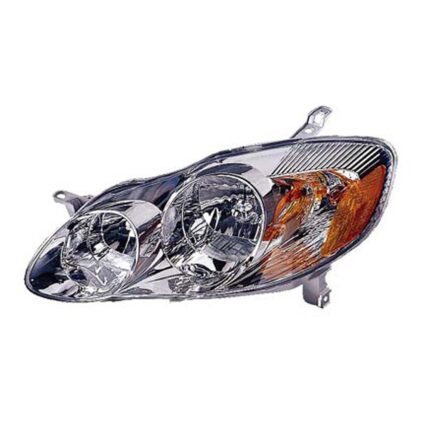 Headlight Assembly Composite Right for Toyota Corolla LE CE 2003–2004