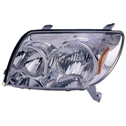 Headlight Assembly Composite Right Includes Park/Marker Lamps w/Chrome Bezel CAPA for Toyota 4Runner 2003–2005
