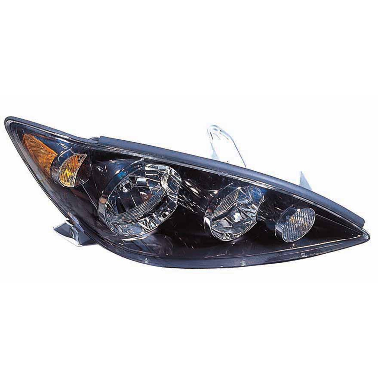 Headlight Assembly Composite Right Black USA Built CAPA for Toyota Camry SE 2005–2006