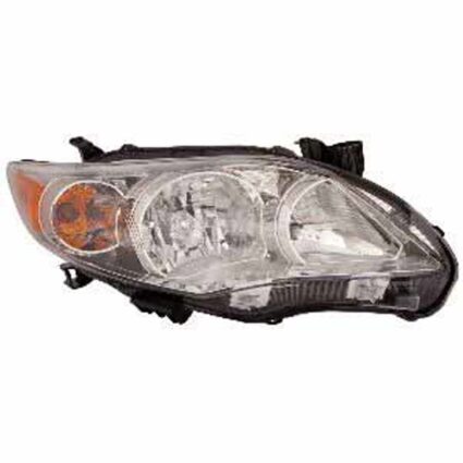 Headlight Assembly Composite Right Canada Built for Toyota Corolla Base LE CE 2011–2013