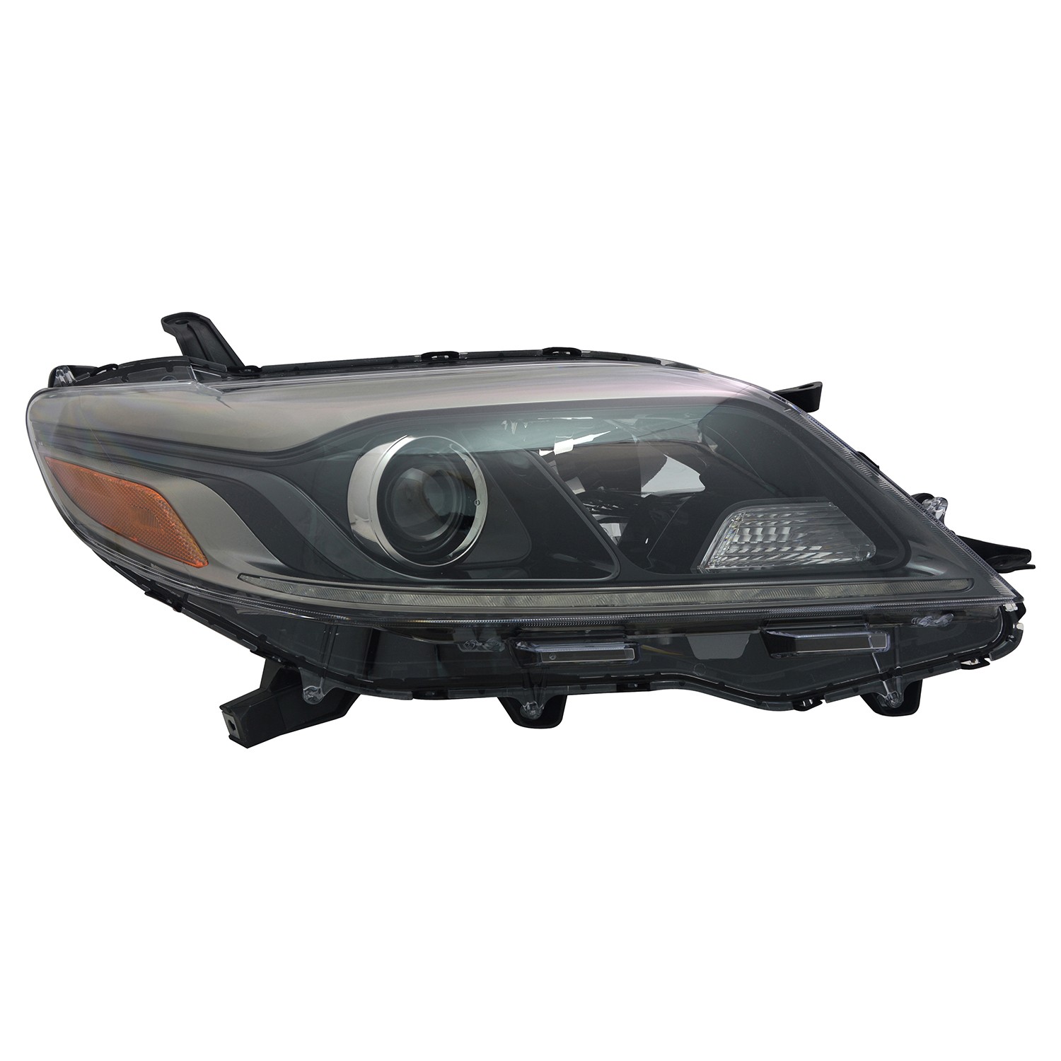 Headlight Assembly Composite Right Halogen w/LED DRL CAPA for Toyota Sienna SE 2015–2019