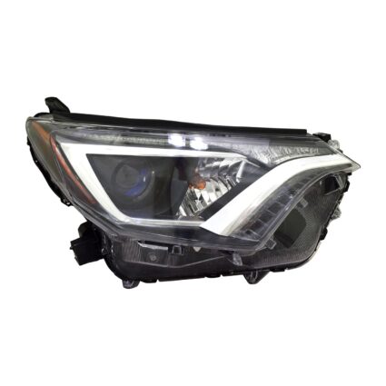 Headlight Assembly Composite Right Halogen w/o Black Bezel North America Built CAPA for Toyota RAV4 2016–2018