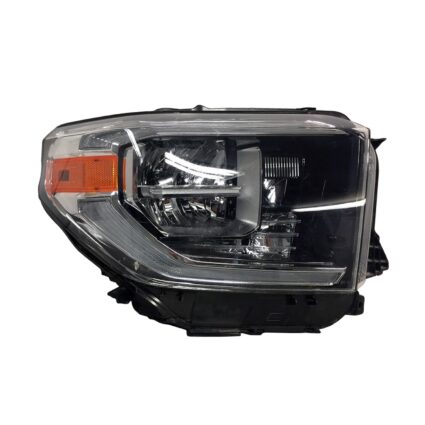 Headlight Assembly Composite Right LED w/Smoke Lens for Toyota Tundra 2018