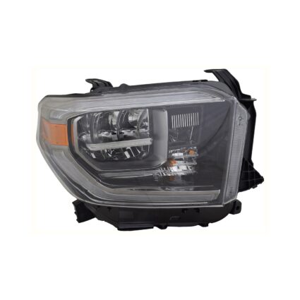 Headlight Assembly Composite Right LED w/Smoke Lens CAPA for Toyota Tundra 2018