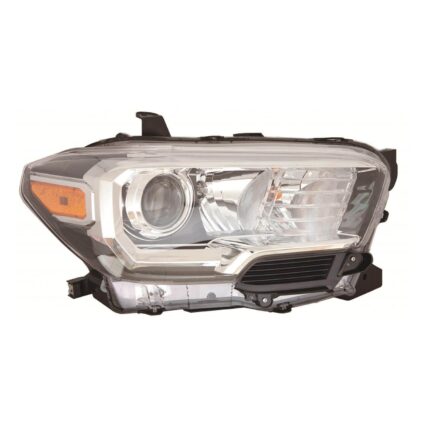 Headlight Assembly Composite Right w/o LED Daytime Running Lamps w/Fog Lamps CAPA for Toyota Tacoma 2018
