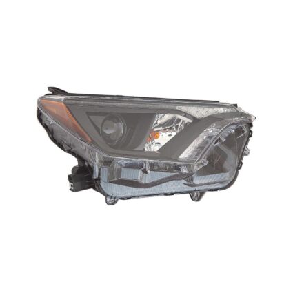 Headlight Assembly Composite Right Halogen w/Black Bezel North America Built for Toyota RAV4 2016–2018