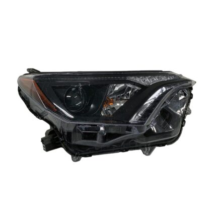 Headlight Assembly Composite Right Halogen w/Black Bezel North America Built CAPA for Toyota RAV4 2016–2018