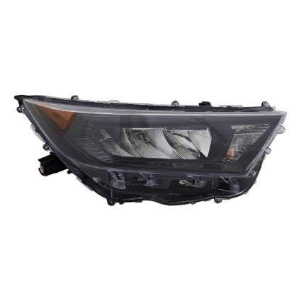 Headlight Assembly Composite Right w/o Adaptive Headlamps Black Bezel North America Built for Toyota RAV4 LE Hybrid LE 2019–2022