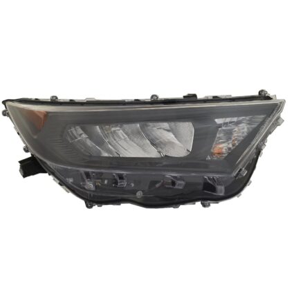 Headlight Assembly Composite Right w/o Adaptive Headlamps Black Bezel North America Built CAPA for Toyota RAV4 LE Hybrid LE 2019–2022