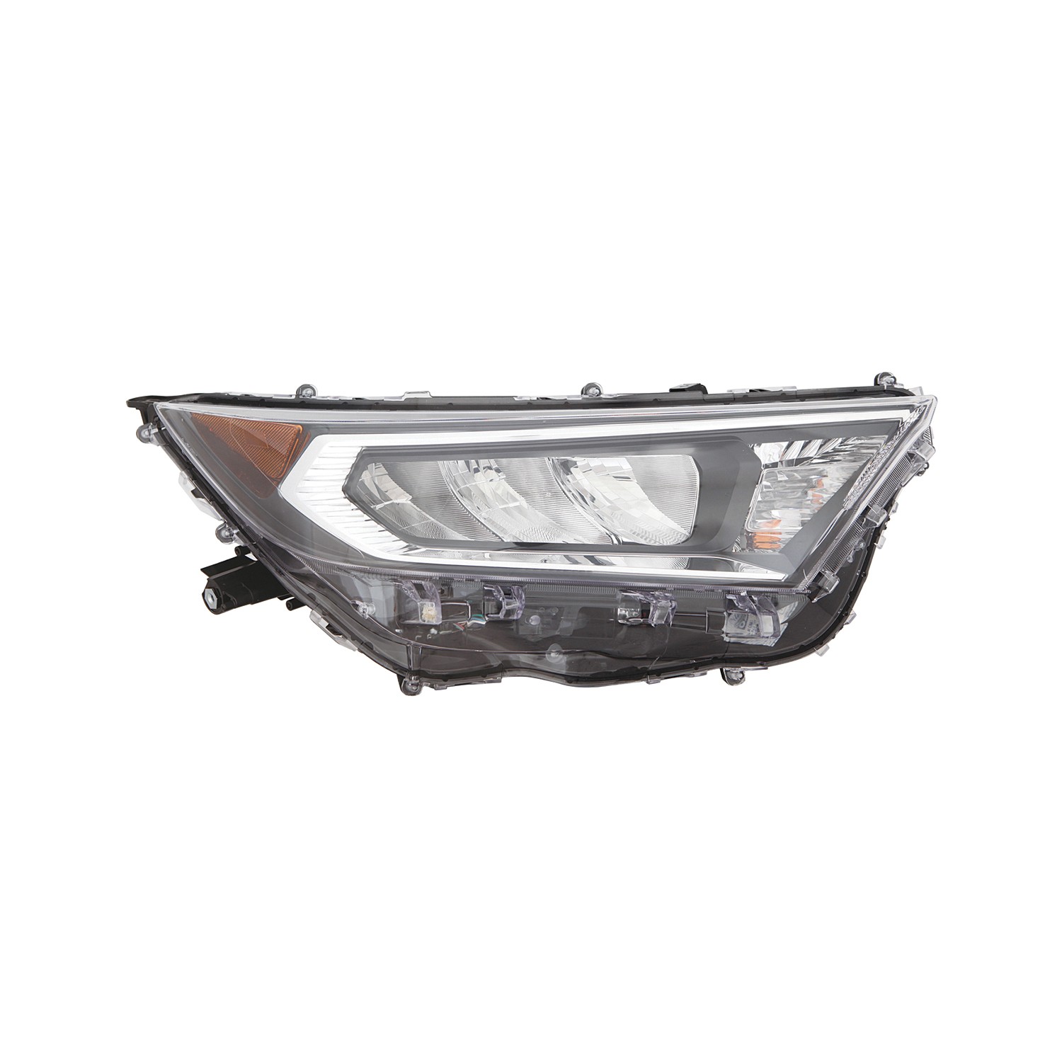 Headlight Assembly Composite Right Chrome Bezel North America Built for Toyota RAV4 Limited Adventure Trail XLE Premium XLE TRD Off-Road 2019–2021