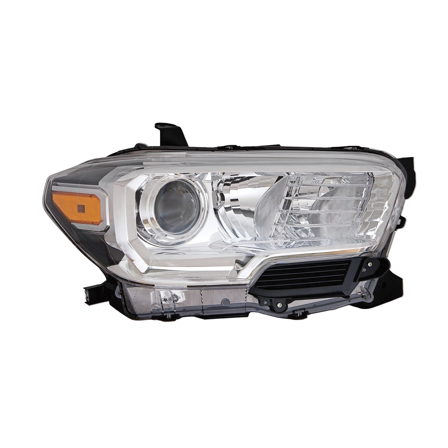 Headlight Assembly Composite Right w/o LED Daytime Running Lamps w/Fog Lamps for Toyota Tacoma 2019–2023
