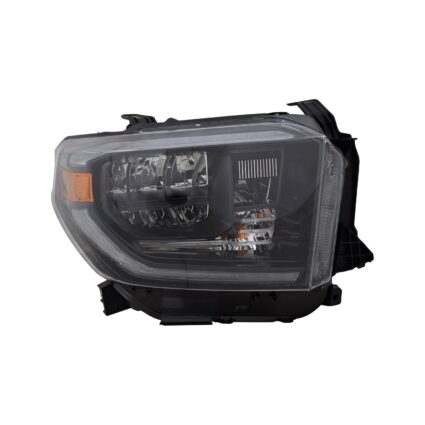 Headlight Assembly Composite Right w/LED DRL w/Smoked Chrome Accent for Toyota Tundra 2019–2021