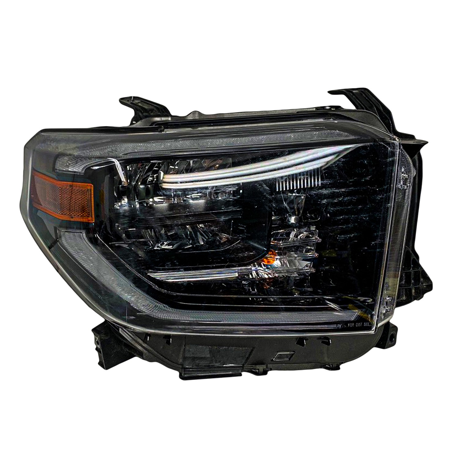 Headlight Assembly Composite Right w/LED DRL w/Smoked Chrome Accent for Toyota Tundra 2019–2021