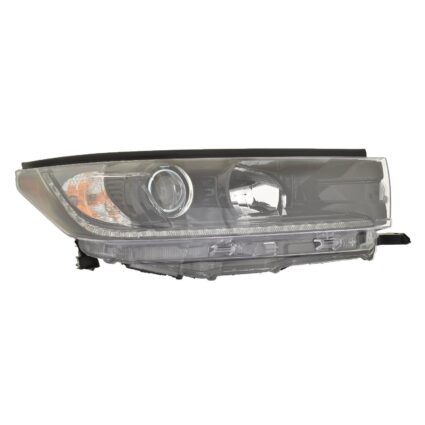 Headlight Assembly Composite Right w/o Smoked Chrome Accent CAPA for Toyota Highlander 2019