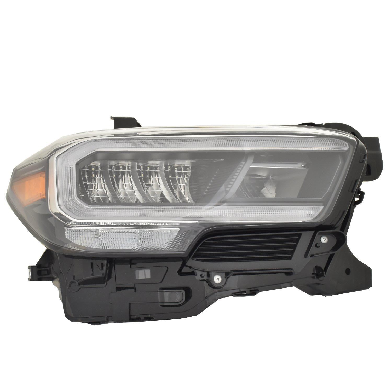 Headlight Assembly Composite Right w/o TRD Pro Pkg CAPA for Toyota Tacoma Limited TRD Sport TRD Off-Road 2020–2023