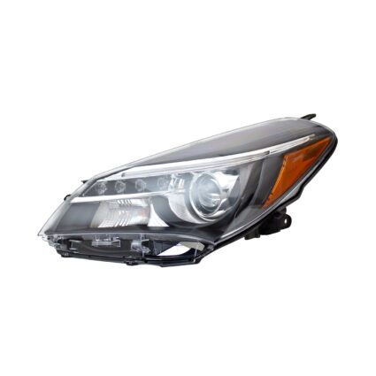 Headlight Lens Housing Left Projector Type w/LED DRL CAPA for Toyota Yaris 2015–2017