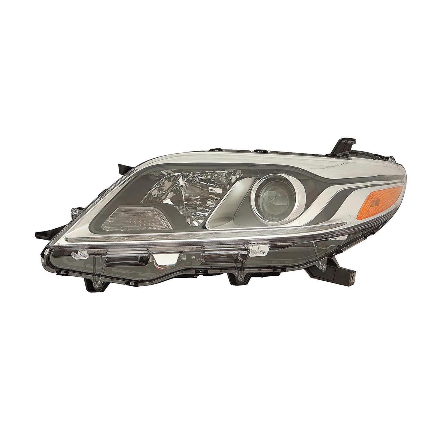 Headlight Lens Housing Left HID for Toyota Sienna 2015–2020