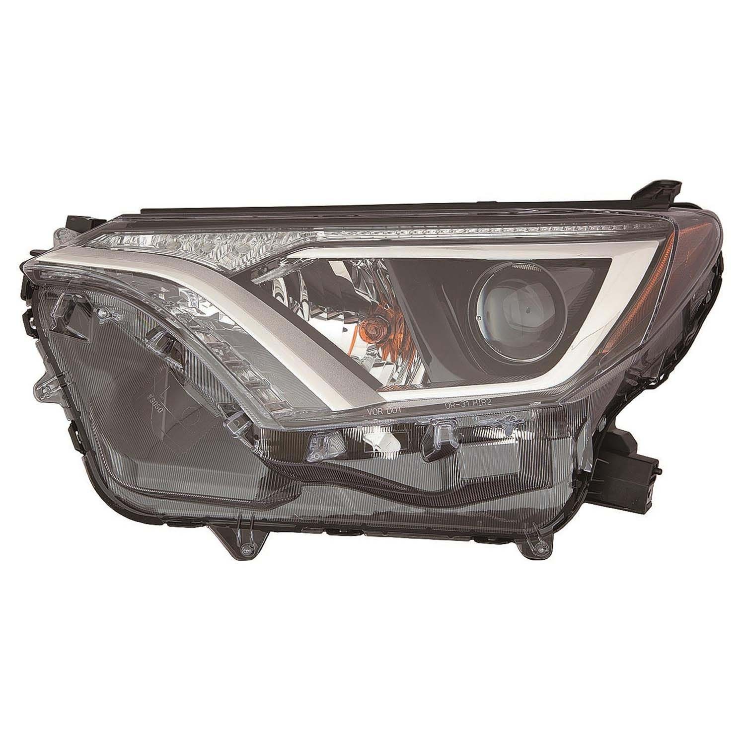 Headlight Lens Housing Left Halogen Japan Built CAPA for Toyota RAV4 2016–2018